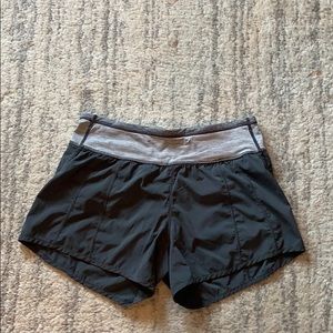 Lululemon running shorts gray